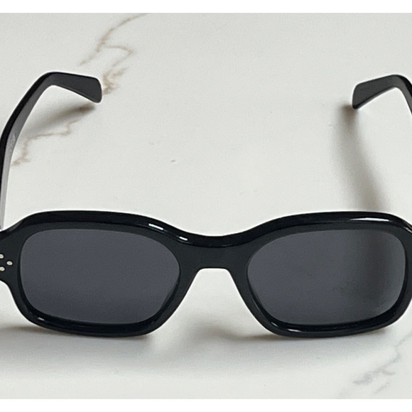 Celine CL40266U HD Three Dot Square Women's Sunglasses Black Frame MSRP $480 - Picture 4 of 9